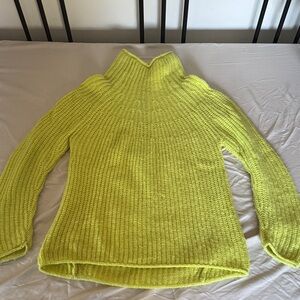 rag & bone Neon Yellow Cowl Neck Sweater